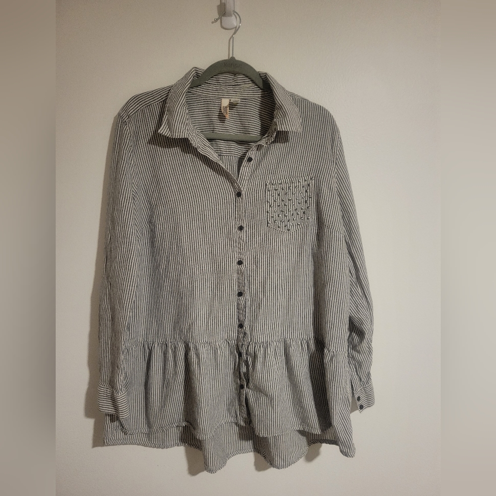 Route 66 tunic size XL light flowy striped comfy euc